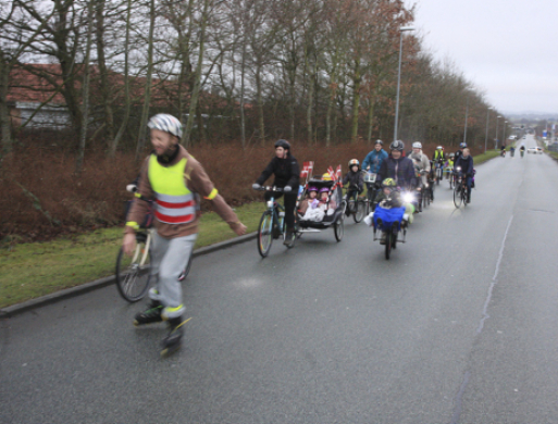 En farverig morgencykeltur i Galten