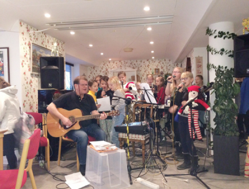 Unge julemusikere gav koncert på Tjørnehaven