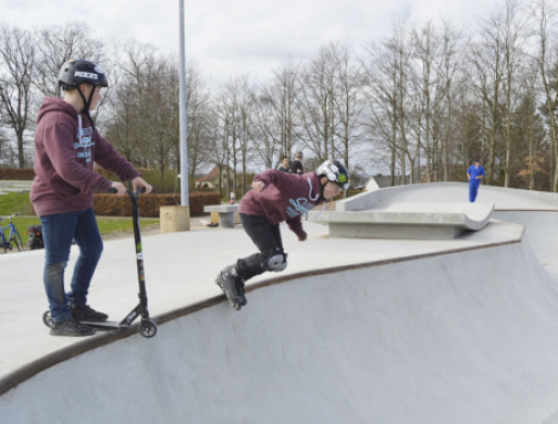 Stjerneskatere indvier Galten Skatepark