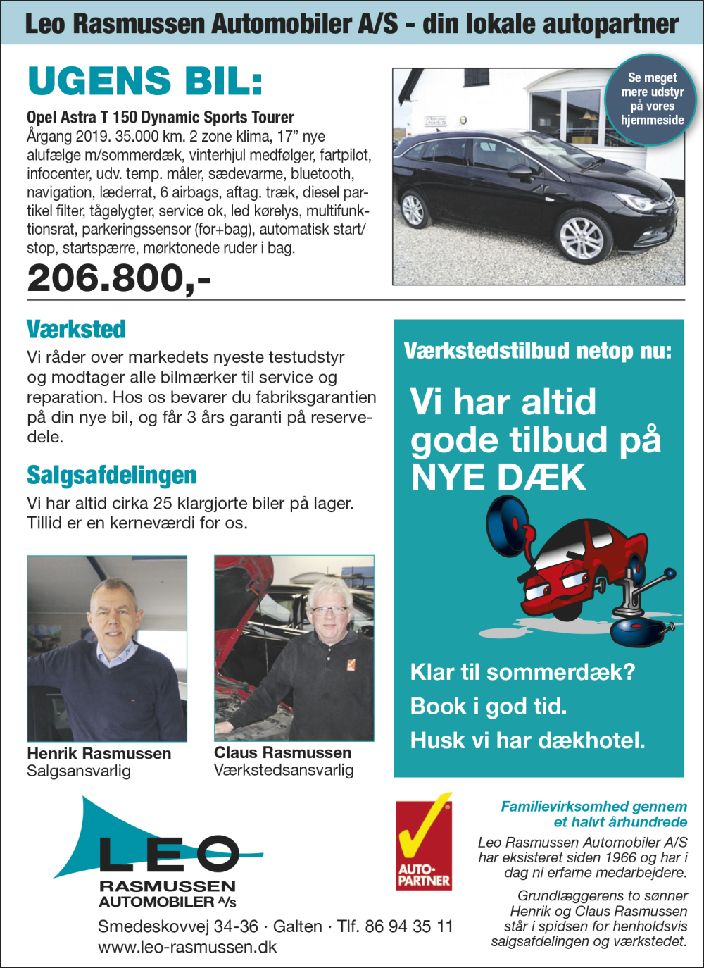 Leo Rasmussen Automobiler